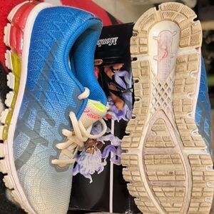 Asics Blue Gradient Women's Running Shoes with White Soles